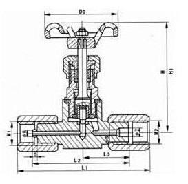 JJM1压力表针型阀结构图