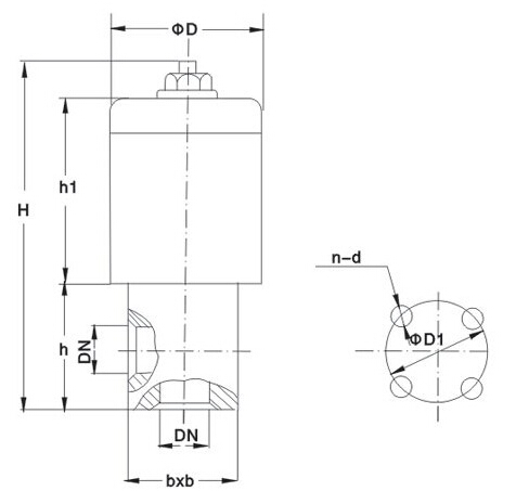 DDC-JQ型电磁真空带充气阀结构图