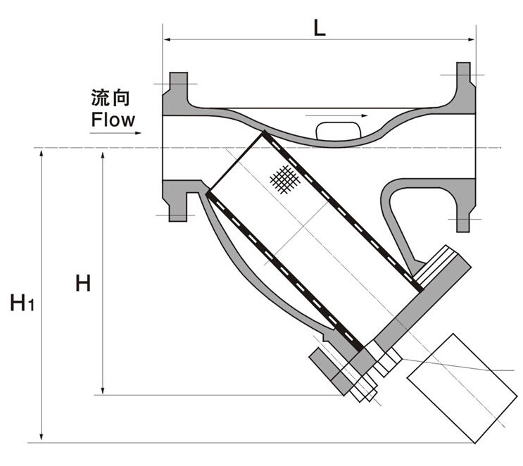 Y型过滤器（GL41H）结构图