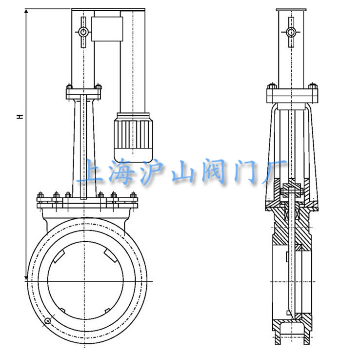 PZ273电液动刀型闸阀结构