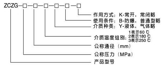 ZCZG高温电磁阀型号规格说明