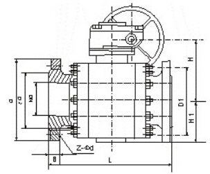 抗硫球阀结构图