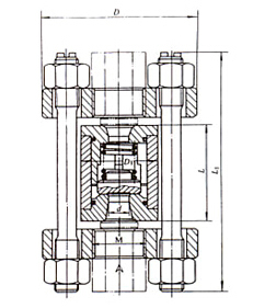 H72型高压对夹立式止回阀结构图