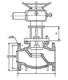 J941X电动排泥阀结构图