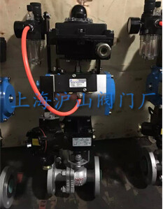 气动法兰球阀实拍1