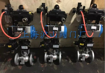 气动法兰球阀实拍3