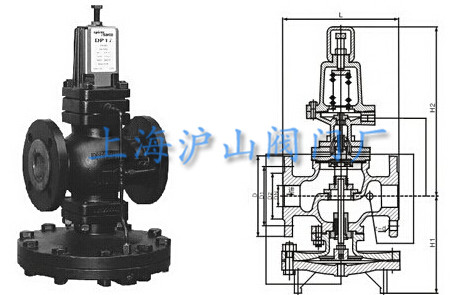 先导式超大膜片高灵敏度减压阀结构图