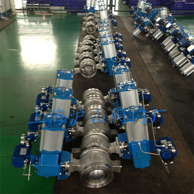 气动V型球阀实拍2