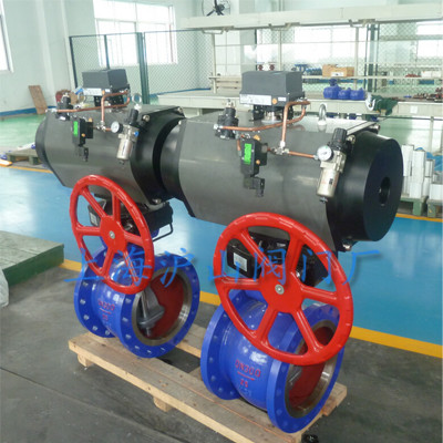 气动V型球阀实拍1