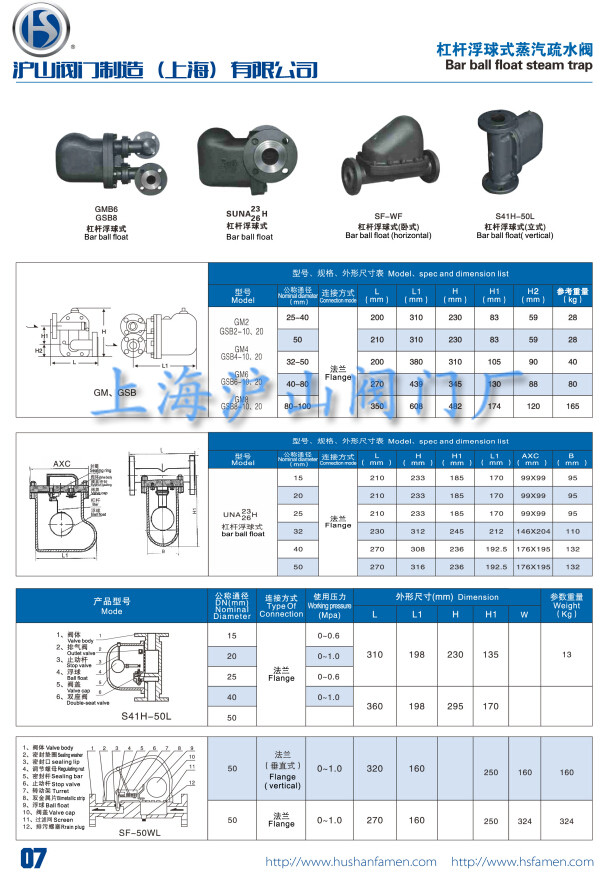 杠杆浮球式蒸汽疏水阀介绍3