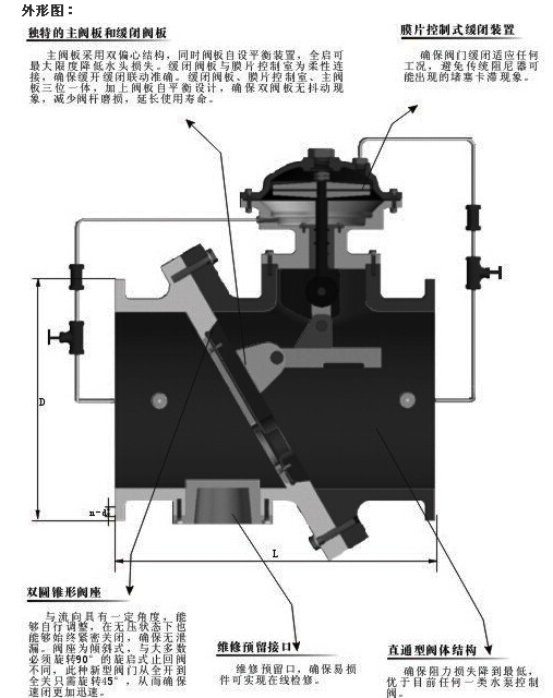 DM745X多功能斜板阀结构