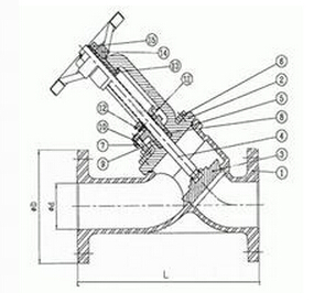 P45F截止型排污阀结构图