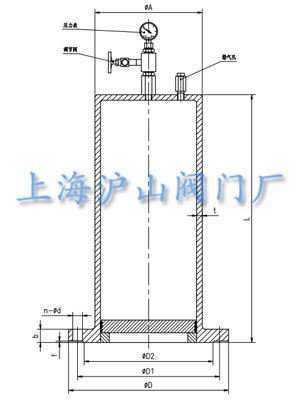 YQ9000活塞式水锤吸纳器外形尺寸